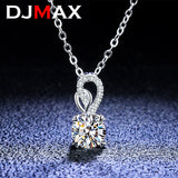 1CT Moissanite Heart Necklace D Brilliant Diamond Sterling Silver Prong