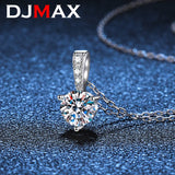1CT Moissanite Pendant Women S925 Silver Necklace Sparkling Wedding Jewelry
