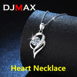 S925 1CT D Moissanite Necklace Heart-to-Heart Pendant