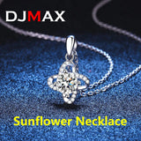 S925 Silver 1CT Moissanite Necklace Clover Pendant