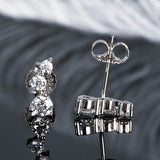 Smile Moissanite Crawler Stud Earrings D Moissanite 14K