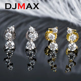 Smile Moissanite Crawler Stud Earrings D Moissanite 14K