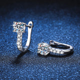 0.5ct Moissanite Hoop Earrings 925 Sterling Silver Wedding Jewelry Gift