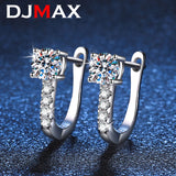 0.5ct Moissanite Hoop Earrings 925 Sterling Silver Wedding Jewelry Gift