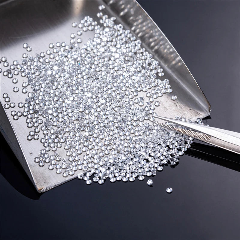 0.8mm-3mm D VVS1 Lab Grown Moissanite Diamonds Beads