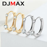 Women's Moissanite Hoops Earrings 925 Sterling Silver