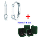 Women's Moissanite Hoops Earrings 925 Sterling Silver