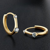 Women's Moissanite Hoops Earrings 925 Sterling Silver