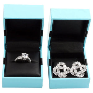 GemTrue High Jewel Package Box Ring Storage Pearl Earring Display Holder