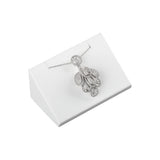 GemTrue Jewelry Display Tool Small Single Bevel Pendant in Ivory