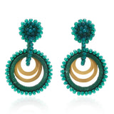 Crystal Drop Earrings Round Pendant Oorbellen Accessories