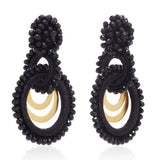Crystal Drop Earrings Round Pendant Oorbellen Accessories