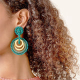 Crystal Drop Earrings Round Pendant Oorbellen Accessories