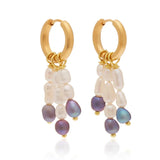 Pearl Drop Earrings for Women, Colorful High Jewelry