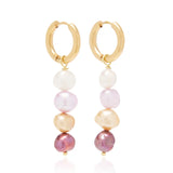 Pearl Drop Earrings for Women, Colorful High Jewelry