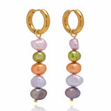 Pearl Drop Earrings for Women, Colorful High Jewelry
