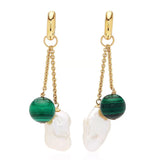 Baroque Pearl Drop Earring Natural Shell Aretes