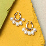 Baroque Pearl Drop Earring Natural Shell Aretes