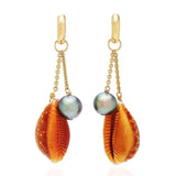 Baroque Pearl Drop Earring Natural Shell Aretes