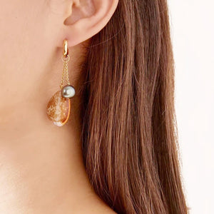 Baroque Pearl Drop Earring Natural Shell Aretes