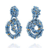 Bohemian Plexiglass Beaded Crystal Dangle Earrings