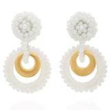 Bohemian Plexiglass Beaded Crystal Dangle Earrings