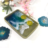 Large Square Plate Coaster Rolling Serving Tray Resin Mold