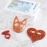 Epoxy Mold Owl Cat Pendant Keychain Self-defense Resin Mold