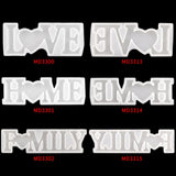 Letter Resin Mold DIY Love Family Silicone Mould Crafts Casting Je