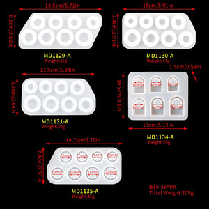 5pcs Resin Ring Mold Set for DIY Jewelry Making Epoxy Mould