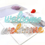 DIY Resin Epoxy Door Plate Mold Sign Welcome Doorplate Casting Silicone Mould