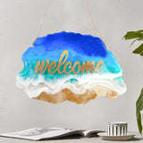 DIY Resin Epoxy Door Plate Mold Sign Welcome Doorplate Casting Silicone Mould