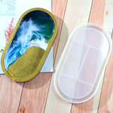 Rolling Plateau Tray Resin Mold Large Rectangle Silicone Epoxy DIY Plate Making
