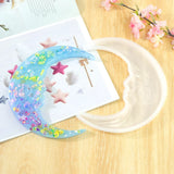 2pcs Moon Resin Mold Crystal Hanging Ornaments for Epoxy, Silicone Crafts