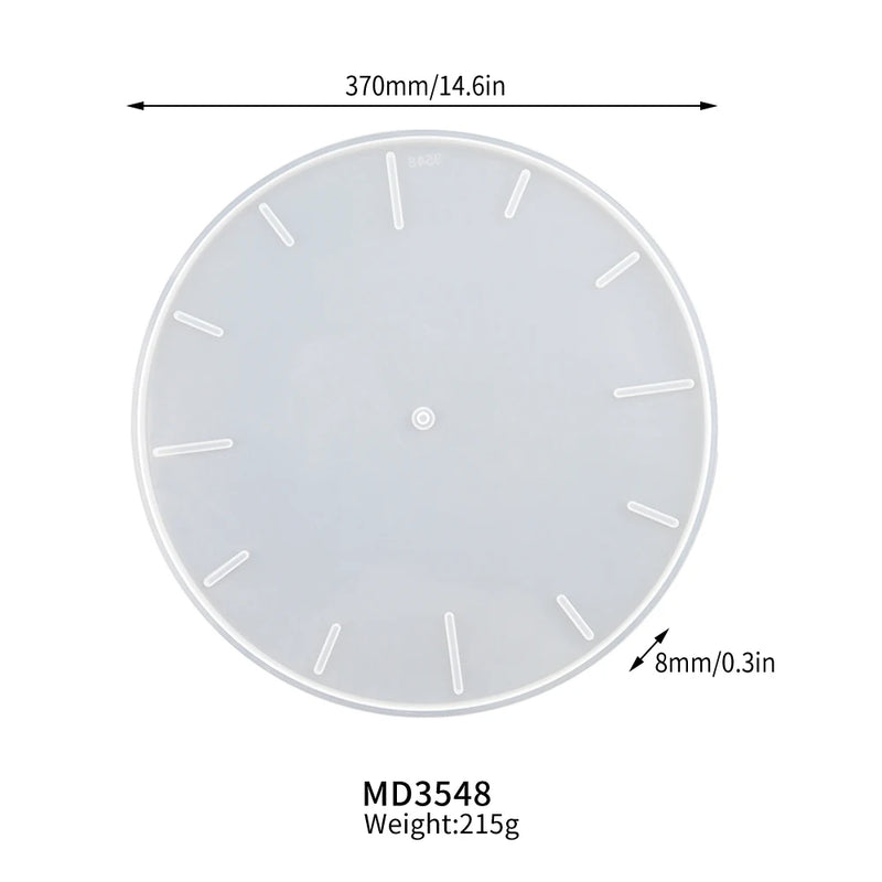 Large Round Clock Silicone Mold for Epoxy Resin DIY Crafts
