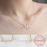 DODOAI 925 Silver Name Necklace Custom Jewelry Letter Choker for Women