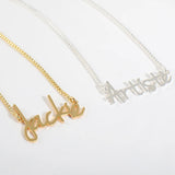 DODOAI Box Chain Necklaces Personalized Name Necklaces