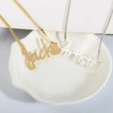 DODOAI Box Chain Necklaces Personalized Name Necklaces