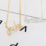 DODOAI Box Chain Necklaces Personalized Name Necklaces