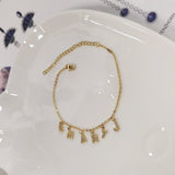 DODOAI 6MM CZ Name Bracelet Personalized Jewelry
