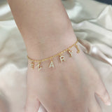 DODOAI 6MM CZ Name Bracelet Personalized Jewelry