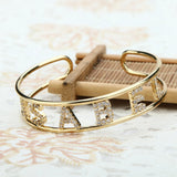 DODOAI CZ Zircon Bangles Personalized Name Bracelet Jewelry
