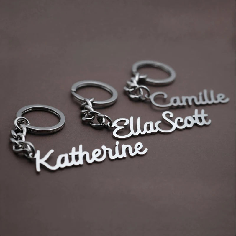 DODOAI Name Keychain Stainless Steel Personalized Nameplate