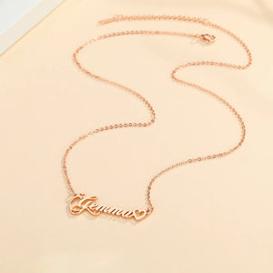 DODOAI Name Necklace Letter Choker With Love Women