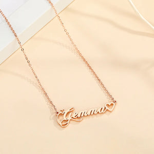 DODOAI Name Necklace Letter Choker With Love Women