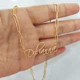 DODOAI Personalized Name Necklaces with Rectangular Chain