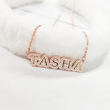 DODOAI Rhinestone Zirconia Necklace Classic Wedding Jewelry