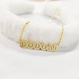 DODOAI Rhinestone Zirconia Necklace Classic Wedding Jewelry