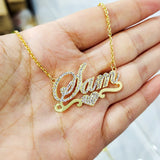 DODOAI Zirconia Necklace Name Necklaces Classic Wedding Jewelry