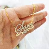 DODOAI Zirconia Necklace Name Necklaces Classic Wedding Jewelry